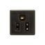 Panel Mount/Snap-In Single Receptacle, #14-12 Awg 15A, Snap-In, Panel, 125V, Black, 4067BK-BU