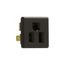 Panel Mount/Snap-In Single Receptacle, #14-12 Awg 15A, Snap-In, Panel, 125V, Black, 4067BK-BU