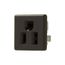 Panel Mount/Snap-In Single Receptacle, #14-12 Awg 15A, Snap-In, Panel, 125V, Black, 4067BK-BU