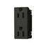 Panel Mount/Snap-In Duplex Receptacle, #14-12 Awg 15A, Snap-In, Panel, 125V, Black, 4070-6BK-BU