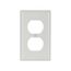 Duplex Receptacle Wallplate, 10% Deeper Than Standard Size, White, Thermoset, 1-Gang, 4132W-BOX