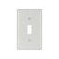 Toggle Wallplate, 10% Deeper Than Standard Size, White, Toggle Cutout, Thermoset, Single-Gang, 4134W-BOX