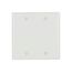 Blank Wallplate, 10% Deeper Than Standard Size, White, Blank Cutout, Thermoset, 2-Gang, 4137W-BOX