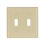 Toggle Wallplate, 10% Deeper Than Standard Size, Ivory, Toggle Cutout, Thermoset, 2-Gang, 4139V-BOX