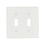 Toggle Wallplate, 10% Deeper Than Standard Size, White, Toggle Cutout, Thermoset, 2-Gang, 4139W-BOX