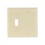 Combo Wallplate, 10% Deeper Than Standard Size, Ivory, Toggle, Blank Cutout, Thermoset, 2-Gang, 4171V-BOX