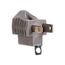 Grounding Adapter, Single Outlet, 15A, 125V, Gray, Thermoplastic, 5-15R, Nema 5-15R, 419GY