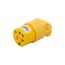 Arrow Hart Straight Blade Connector, #18-12 Awg 20A, 125V, 5-20R, 2-Pole 3-Wire, Screw, 4228-BOX