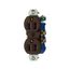 Residential Duplex Receptacle, #14-10 Awg 15A 125V, SideAnd Push, Brown, High-Impact Duplex, 4270B