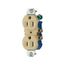 Residential Duplex Receptacle, #14-10 Awg 15A 125V, SideAnd Push, Ivory, High-Impact Duplex, 4270V