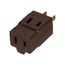 3 Outlet Cube Tap, Single Receptacle To 3 Outlets, Polarized, 15A, 125V, Brown, 1-15R, 4400B-BOX