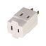 3 Outlet Cube Tap, Single Receptacle To 3 Outlets, Polarized, 15A, 125V, White, 1-15R, 4400W-BOX