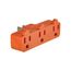 3 Outlet Cube Tap, Single Receptacle To 3 Outlets, Polarized, 15A, 125V, Orange, 5-15R, 4402RN-BOX