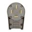 Arrow Hart Angled Plug, #12-4 Awg 60A, 120/208V, Black w/ Neoprene Gasket, 18-60P, 4-Pole 4-Wire, 4516AN