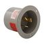 Arrow Hart Flanged Inlet, #12-4Awg, 50A, 125/250V, Gray w/ Neoprene Gasket, 10-50P, Vinyl, 4524NFI
