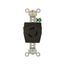 Safety Grip Locking Receptacle, #18-10 Awg, 15A, Industrial, 250V, Side Wiring, Black, Brass, 4560