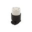 Safety Grip Locking Connector, 15A, Commercial, 250V, Back Wiring, Black, White, L6-15, 4579