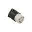 Safety Grip Locking Connector, 15A, Commercial, 250V, Back Wiring, Black, White, L6-15, 4579
