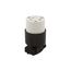 Safety Grip Locking Connector, #16-12 Awg, 15A, Commercial, 125V, Back Wiring, Black, White, 4729