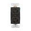 Safety Grip Locking Receptacle, #14-10 Awg, 15A, Industrial, 277V, Back And Side Wiring, Black, 4750