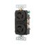 Safety Grip Locking Receptacle, #14-10 Awg, 15A, Industrial, 277V, Back And Side Wiring, Black, 4750