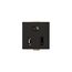 Panel Mount/Snap-In Single Receptacle, #14-12 Awg 15A, Snap-In, Panel 125V, Bulk, Black, 49-01BK-BU