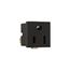 Panel Mount/Snap-In Single Receptacle, #14-12 Awg 15A, Snap-In, Panel 125V, Bulk, Black, 49-01BK-BU