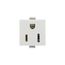 Panel Mount/Snap-In Single Receptacle, #14-12 Awg 15A, Snap-In, Panel 125V Bulk, Fiber Back Clip, 49-01W-BU