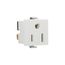 Panel Mount/Snap-In Single Receptacle, #14-12 Awg 15A, Snap-In, Panel 125V Bulk, Fiber Back Clip, 49-01W-BU