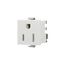 Panel Mount/Snap-In Single Receptacle, #14-12 Awg 15A, Snap-In, Panel 125V Bulk, Fiber Back Clip, 49-01W-BU