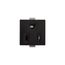 Panel Mount/Snap-In Single Receptacle, #14-12 Awg 15A, Snap-In, Panel 125V, Black Wire, Bulk, 49-2BK-BU
