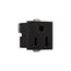 Panel Mount/Snap-In Single Receptacle, #14-12 Awg 15A, Snap-In, Panel 125V, Black Wire, Bulk, 49-2BK-BU