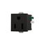 Panel Mount/Snap-In Single Receptacle, #14-12 Awg 15A, Snap-In, Panel 125V, Black Wire, Bulk, 49-2BK-BU