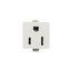 Panel Mount/Snap-In Single Receptacle, #14-12 Awg 15A, Snap-In, Panel 125V Wire Lead, Bulk, 49-2W-BU