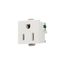 Panel Mount/Snap-In Single Receptacle, #14-12 Awg 15A, Snap-In, Panel 125V Wire Lead, Bulk, 49-2W-BU