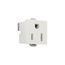 Panel Mount/Snap-In Single Receptacle, #14-12 Awg 15A, Snap-In, Panel 125V Wire Lead, Bulk, 49-2W-BU