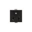 Panel Mount/Snap-In Single Receptacle, #14-12 Awg 15A, Snap-In, Panel 125V, Black, Bulk, 49-7BK-BU