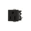 Panel Mount/Snap-In Single Receptacle, #14-12 Awg 15A, Snap-In, Panel 125V, Black, Bulk, 49-7BK-BU