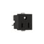 Panel Mount/Snap-In Single Receptacle, #14-12 Awg 15A, Snap-In, Panel 125V, Black, Bulk, 49-7BK-BU