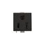 Panel Mount/Snap-In Single Receptacle, #14-12 Awg 15A, Panel 125V 90 Degree Quick Connect, Black, 49-8BK-BU