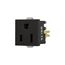 Panel Mount/Snap-In Single Receptacle, #14-12 Awg 15A, Panel 125V 90 Degree Quick Connect, Black, 49-8BK-BU