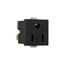Panel Mount/Snap-In Single Receptacle, #14-12 Awg 15A, Snap-In, Panel 125V, Bulk, 49W-BU