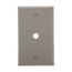 Telephone And Coaxial Wallplate, Gray, 0.375" Hole Cutout, Nylon, Single-Gang, Standard, 5128GY-BOX
