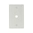 Telephone And Coaxial Wallplate, White, 0.375" Hole Cutout, Nylon, Single-Gang, 5128W-BOX