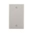Blank Wallplate, Gray, Blank Cutout, Nylon, Single- Gang, Standard, Ed Box, 5129GY-BOX