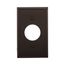 Single Receptacle Wallplate, Brown, 1.406" Hole Cutout, Nylon, Single- Gang, Standard, 5131B-BOX