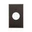 Single Receptacle Wallplate, Black, 1.406" Hole Cutout, Nylon, Single- Gang, Standard, 5131BK