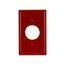 Single Receptacle Wallplate, Red, 1.406" Hole Cutout, Nylon, Single- Gang, Standard, Ed Box, 5131RD-BOX