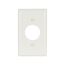 Single Receptacle Wallplate, White, 1.406" Hole Cutout, Nylon, Single- Gang, Standard, 5131W-BOX