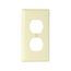 Standard Size Duplex Receptacle Wallplate, Almond, Power Outlet, Nylon, 1, Standard, 5132A